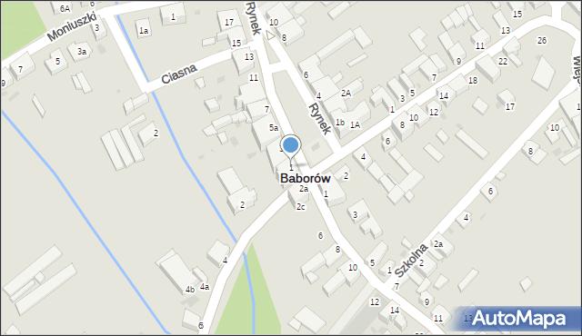 Baborów, Rynek, 1, mapa Baborów