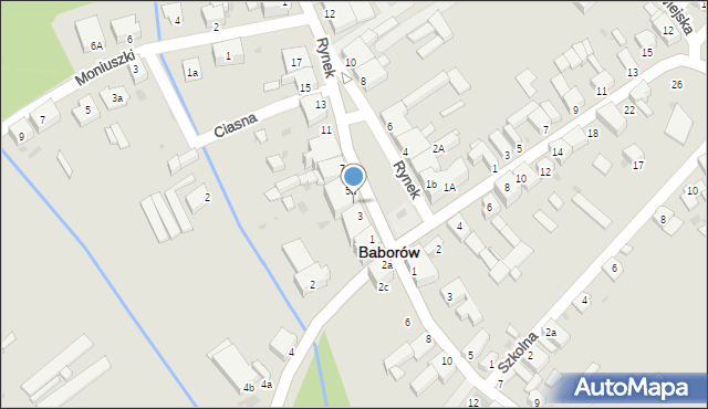 Baborów, Rynek, 5, mapa Baborów