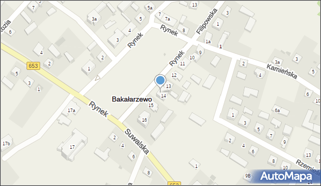 Bakałarzewo, Rynek, 14, mapa Bakałarzewo