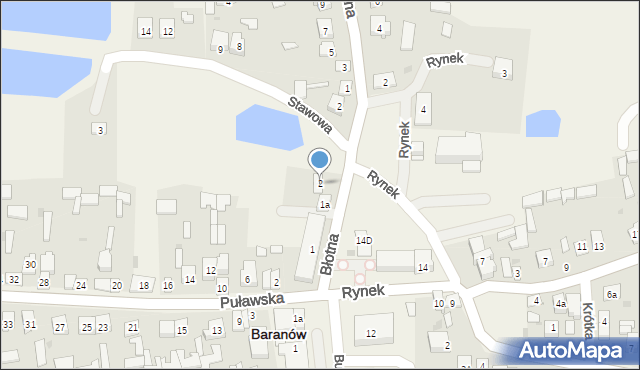 Baranów, Rynek, 2, mapa Baranów