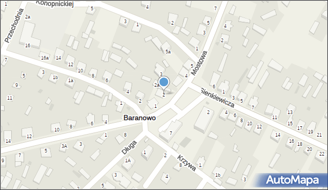 Baranowo, Rynek, 2, mapa Baranowo