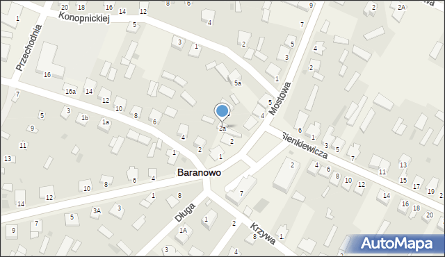 Baranowo, Rynek, 2a, mapa Baranowo