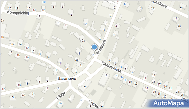 Baranowo, Rynek, 4, mapa Baranowo