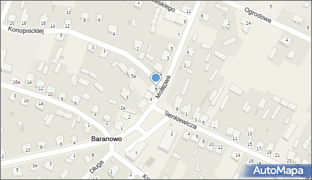 Baranowo, Rynek, 5, mapa Baranowo