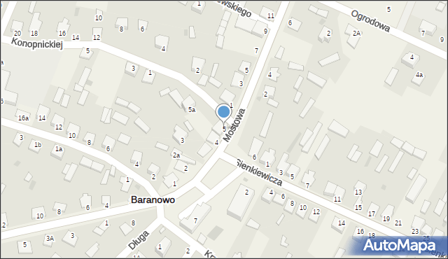 Baranowo, Rynek, 5, mapa Baranowo