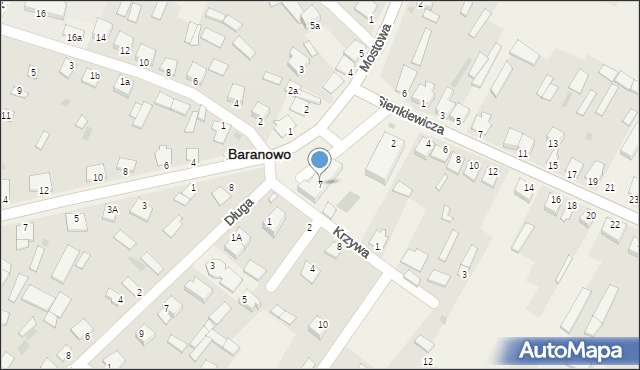 Baranowo, Rynek, 7, mapa Baranowo