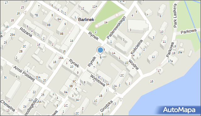 Barlinek, Rynek, 5, mapa Barlinek