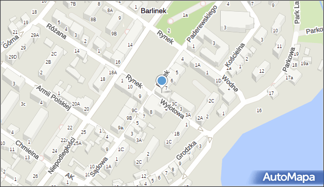 Barlinek, Rynek, 8, mapa Barlinek