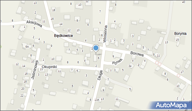 Będkowice, Rynek, 7, mapa Będkowice