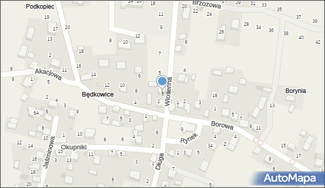 Będkowice, Rynek, 8, mapa Będkowice