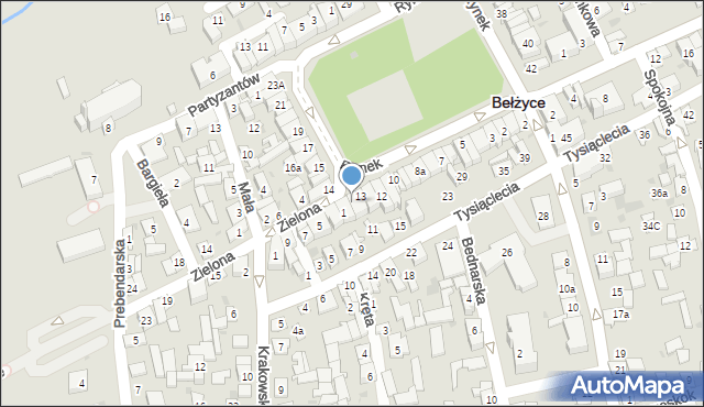 Bełżyce, Rynek, 13a, mapa Bełżyce