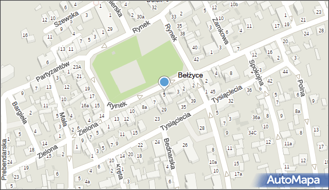 Bełżyce, Rynek, 5, mapa Bełżyce