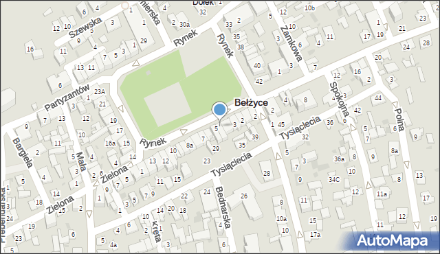 Bełżyce, Rynek, 5A, mapa Bełżyce