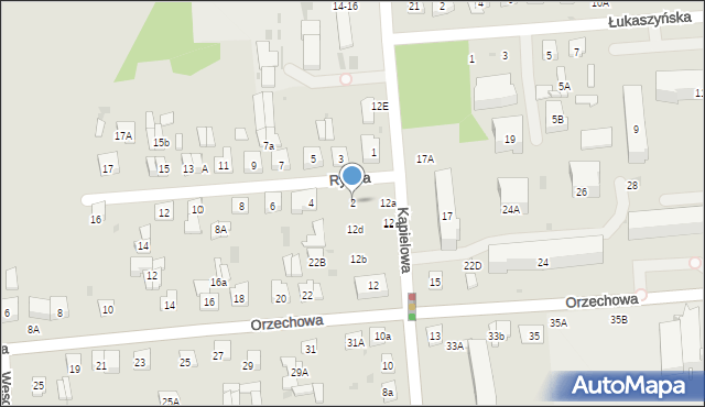 Biała Podlaska, Rybna, 2, mapa Białej Podlaskiej