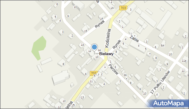 Bielawy, Rynek, 11, mapa Bielawy