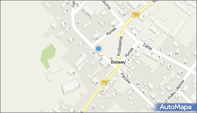 Bielawy, Rynek, 13, mapa Bielawy