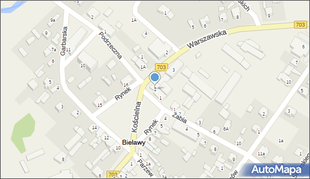 Bielawy, Rynek, 2, mapa Bielawy