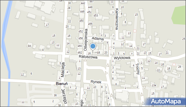 Bieruń, Rynek, 17, mapa Bieruń