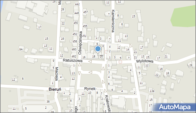 Bieruń, Rynek, 19, mapa Bieruń