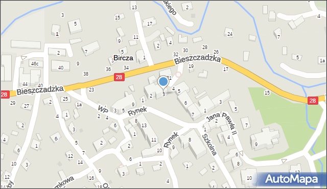 Bircza, Rynek, 3, mapa Bircza