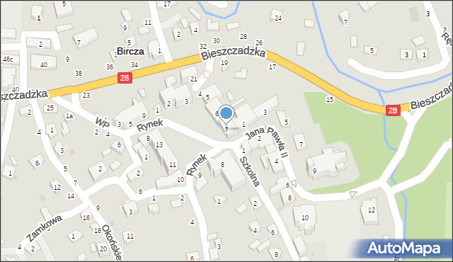 Bircza, Rynek, 7, mapa Bircza