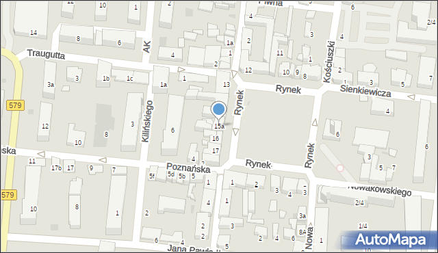 Błonie, Rynek, 15a, mapa Błonie