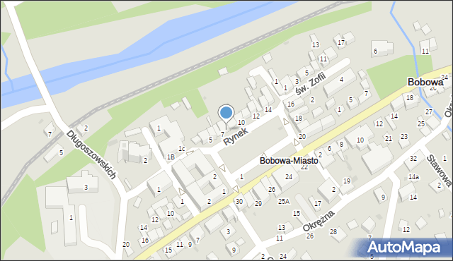 Bobowa, Rynek, 8, mapa Bobowa