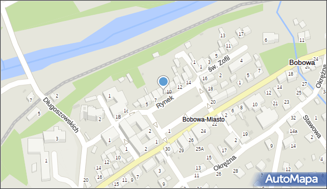 Bobowa, Rynek, 9, mapa Bobowa