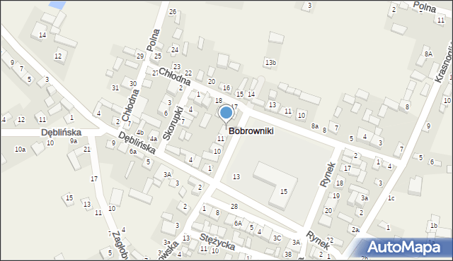 Bobrowniki, Rynek, 12, mapa Bobrowniki