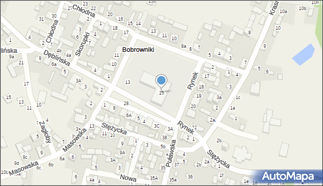 Bobrowniki, Rynek, 15, mapa Bobrowniki