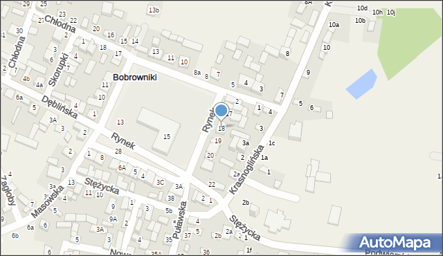 Bobrowniki, Rynek, 18, mapa Bobrowniki