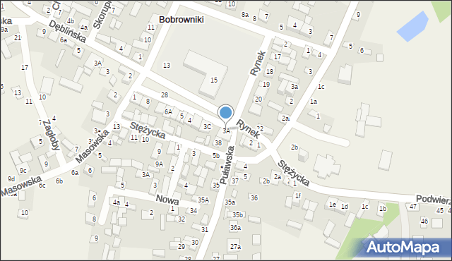 Bobrowniki, Rynek, 3A, mapa Bobrowniki