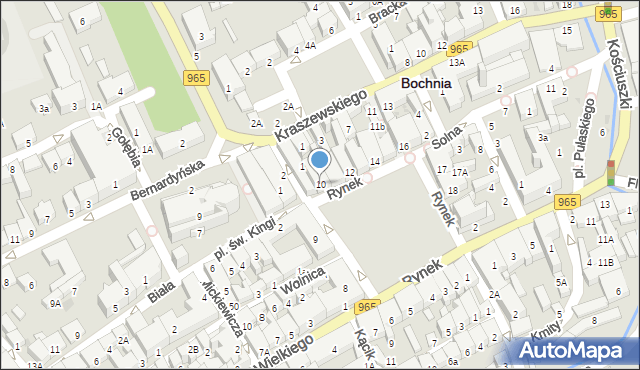 Bochnia, Rynek, 10, mapa Bochni