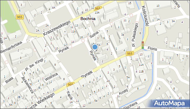 Bochnia, Rynek, 19, mapa Bochni