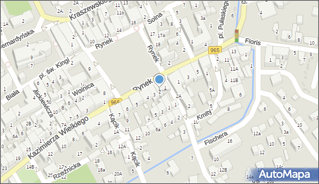 Bochnia, Rynek, 2, mapa Bochni