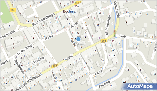 Bochnia, Rynek, 20, mapa Bochni