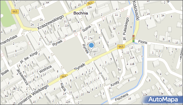 Bochnia, Rynek, 20, mapa Bochni