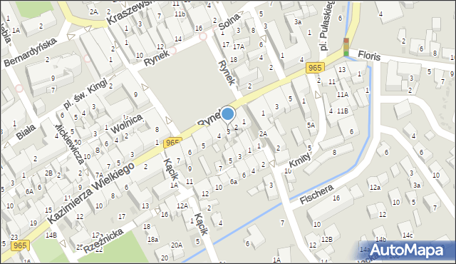 Bochnia, Rynek, 3, mapa Bochni