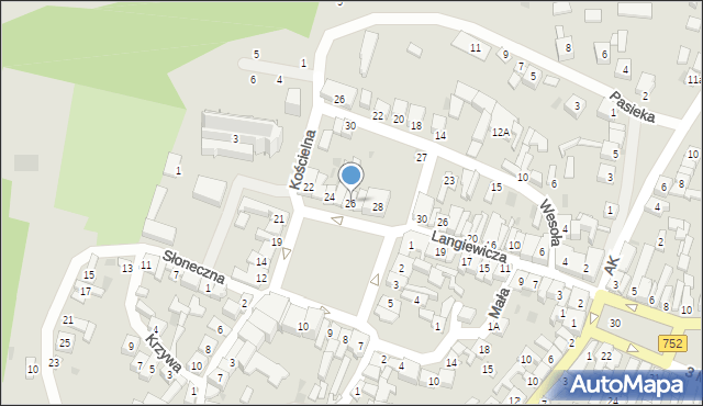 Bodzentyn, Rynek Górny, 26, mapa Bodzentyn