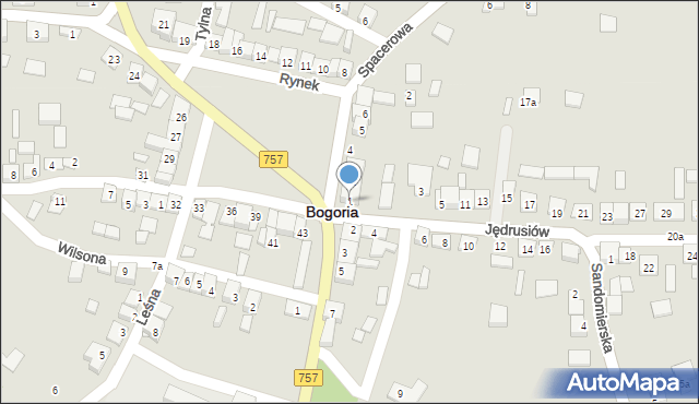 Bogoria, Rynek, 1, mapa Bogoria