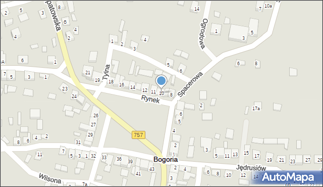 Bogoria, Rynek, 10, mapa Bogoria