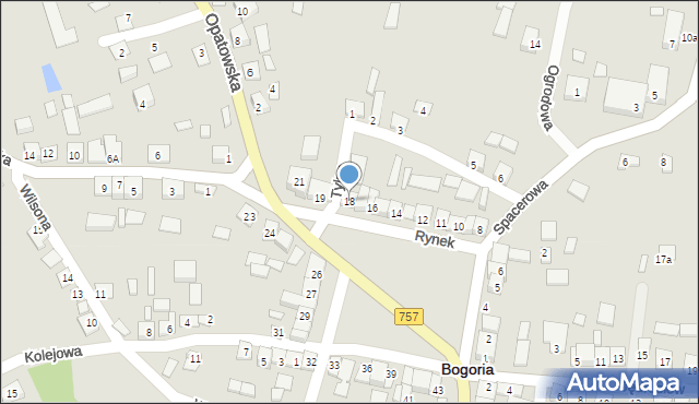 Bogoria, Rynek, 18, mapa Bogoria