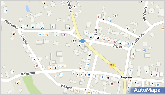 Bogoria, Rynek, 25, mapa Bogoria