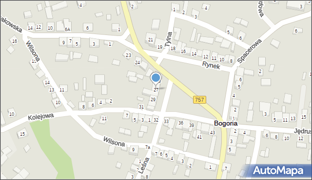 Bogoria, Rynek, 27, mapa Bogoria