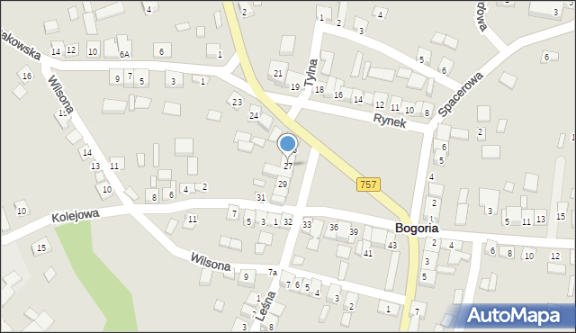 Bogoria, Rynek, 27, mapa Bogoria