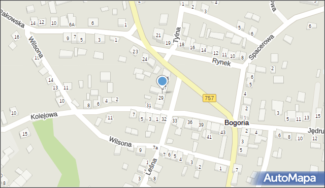 Bogoria, Rynek, 28, mapa Bogoria