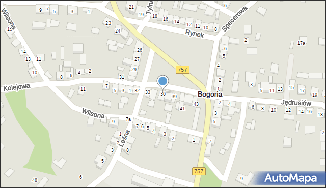 Bogoria, Rynek, 36, mapa Bogoria