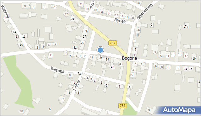 Bogoria, Rynek, 36, mapa Bogoria