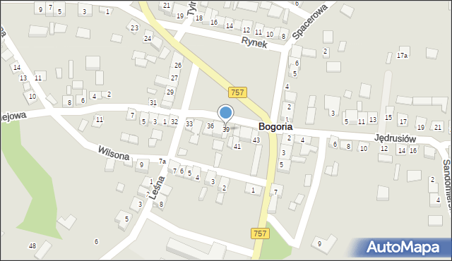 Bogoria, Rynek, 39, mapa Bogoria