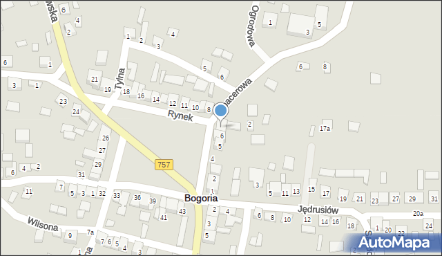 Bogoria, Rynek, 7, mapa Bogoria